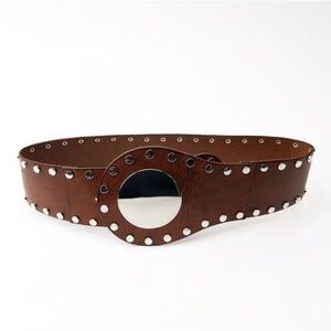 Zara Brown Belt with Silver Details